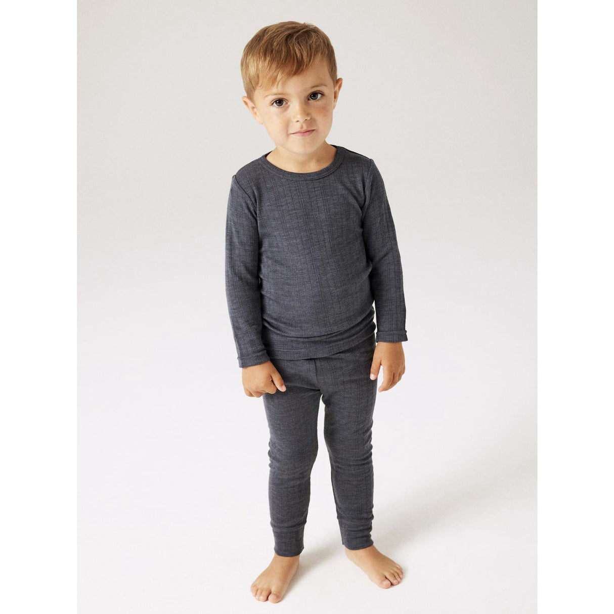 Name It Ombre Blue Wang Uld Needle Bluse Solid Noos