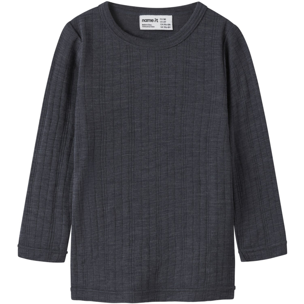 Name It Ombre Blue Wang Uld Needle Bluse Solid Noos