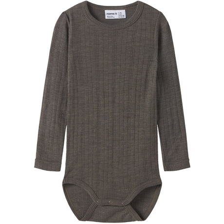 Name It Morel Nmmwang Uld Needle Ls Body Solid
