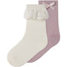 Name It Violet Ice Nmfwakma Wo/Bl Structure 2P Strømper