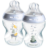 Tommee Tippee Natural Start Baby Flaske 2 X 260 Ml - Deco Blue