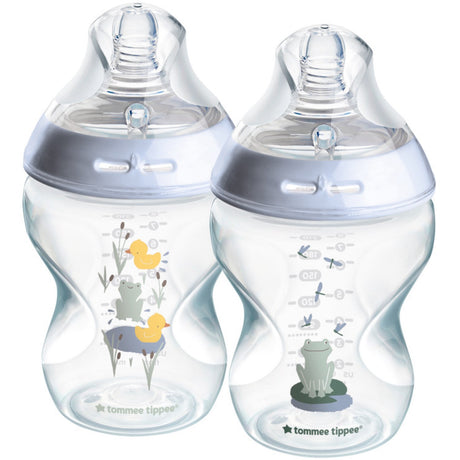Tommee Tippee Natural Start Baby Flaske 2 X 260 Ml - Deco Blue