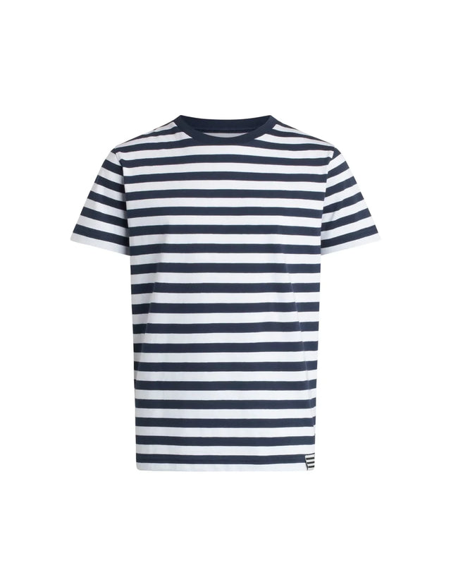Mads Nørgaard Navy/White Organic Midi Thorlino Tee Fav