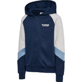 Hummel Dress Blues/Faded Denim Jr Loose Blocked Zip Hættetrøje