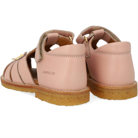Angulus Sandal Med Lukket Tå Og Blomster