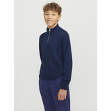 Jack & Jones Junior Navy Blazer Jjeemil Strik Half Zip Noos Jnr