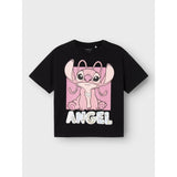 Name It Black Angel Nyri Lilo & Stitch Regular T-Shirt