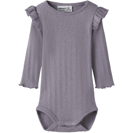 Name It Lavender Gray Melange Nbfblitta Ls Body