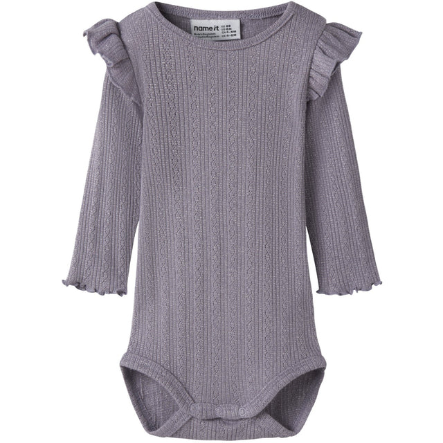Name It Lavender Gray Melange Nbfblitta Ls Body