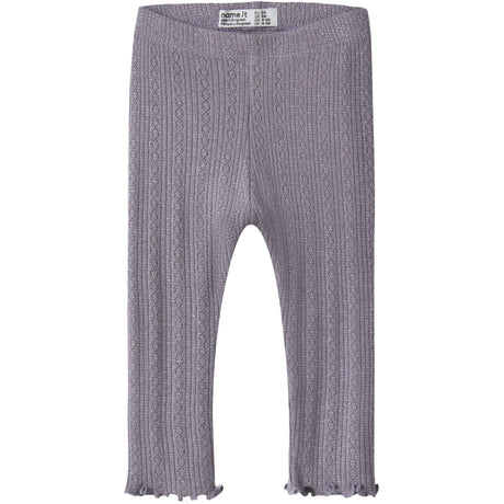 Name It Lavender Gray Melange Nbfblitta Leggings