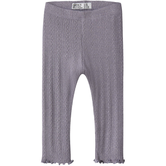 Name It Lavender Gray Melange Nbfblitta Leggings