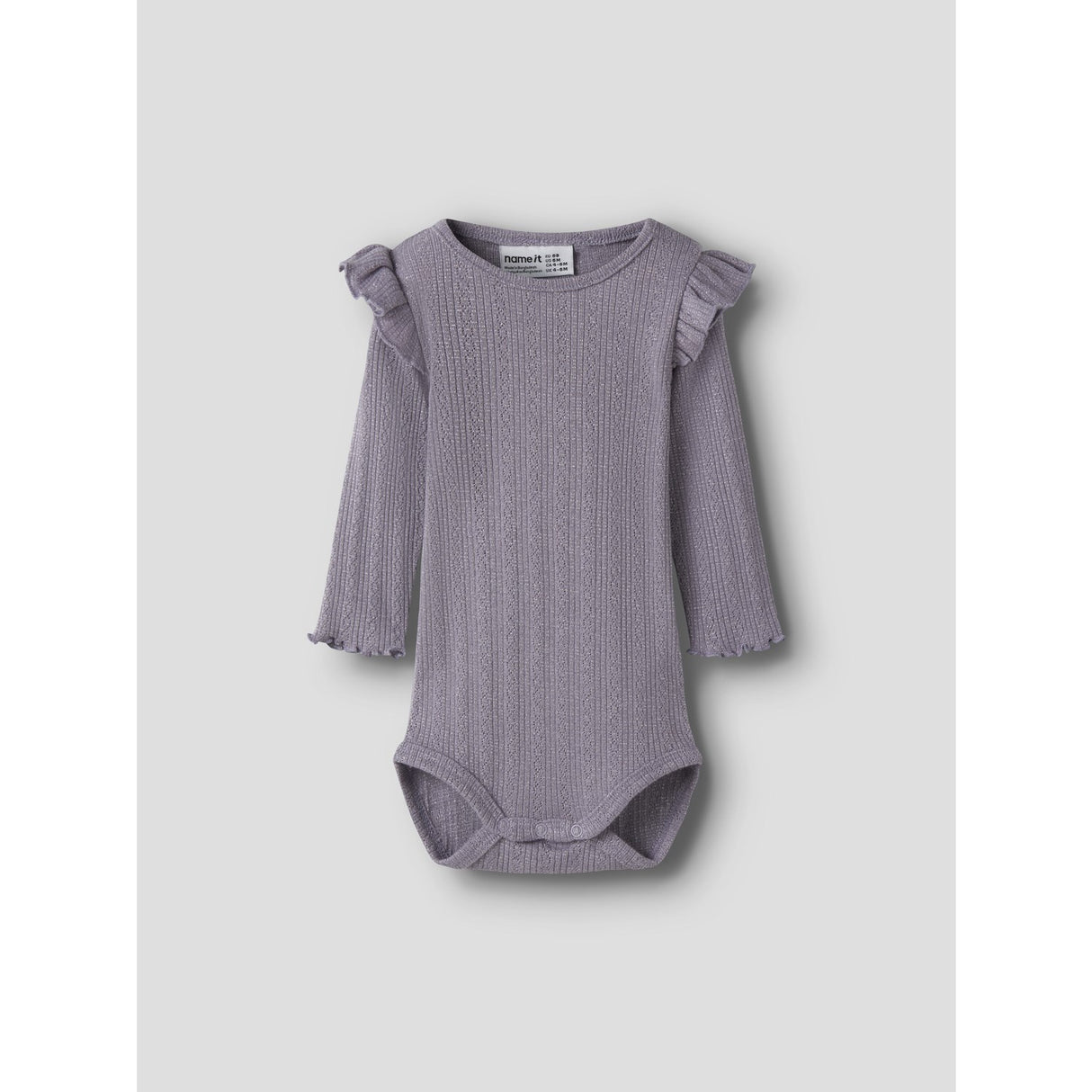 Name It Lavender Gray Melange Nbfblitta Ls Body