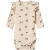 Lil'Atelier Silver Peony Bow Nbfgavo Eko Ls Slim Body Lil Noos