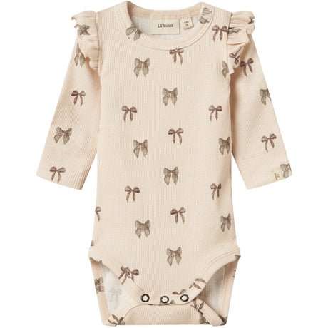 Lil'Atelier Silver Peony Bow Nbfgavo Eko Ls Slim Body Lil Noos