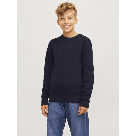 Jack & Jones Junior Night Sky Jprblamilano Stitch Strik Crew Neck Jnr