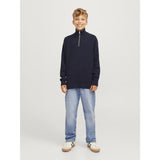 Jack & Jones Junior Night Sky Jprblamilano Stitch Strik Half Zip Jnr
