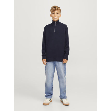 Jack & Jones Junior Night Sky Jprblamilano Stitch Strik Half Zip Jnr