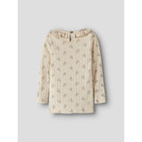 Lil'Atelier Novelle Peach Flower Nmfrachello Ria Ls Slim Top Lil