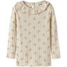 Lil'Atelier Novelle Peach Flower Nmfrachello Ria Ls Slim Top Lil