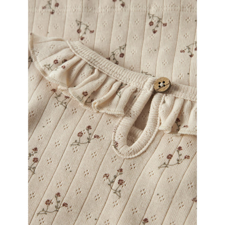 Lil'Atelier Novelle Peach Flower Nmfrachello Ria Ls Slim Top Lil