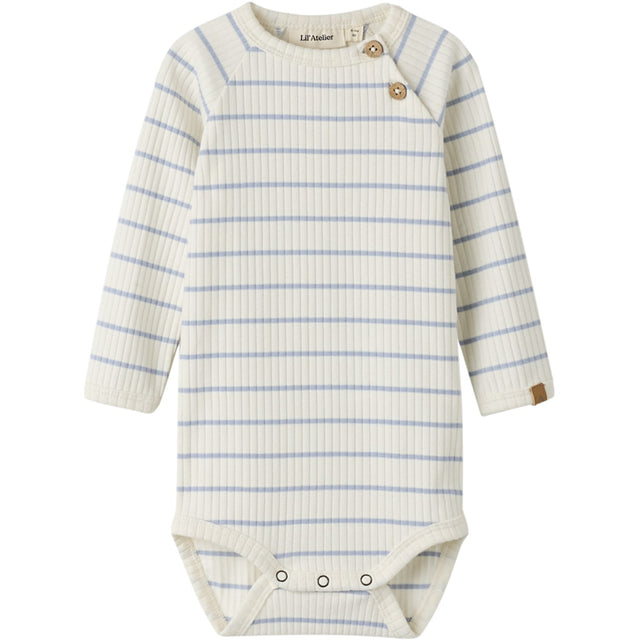 Lil'Atelier Coconut Milk Zen Blue Nbmkail Ls Slim Body Lil Noos