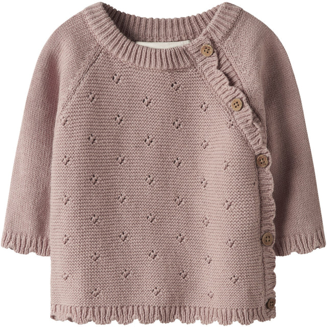 Lil'Atelier Misty Rose Nbflaguna Ls Slå-om Strik Lil Noos