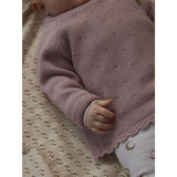 Lil'Atelier Misty Rose Nbflaguna Ls Slå-om Strik Lil Noos