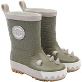 Mikk-Line Dusty Olive Gummistøvler 3D Dragon