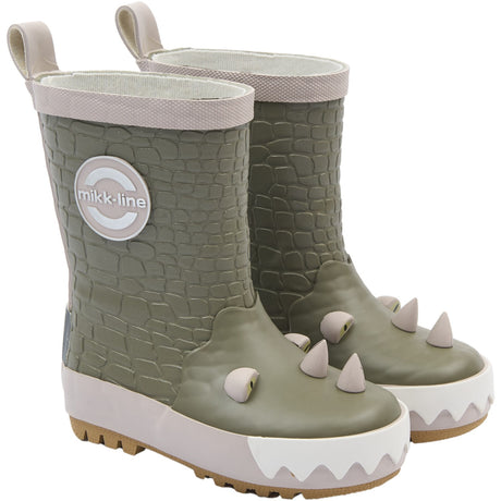 Mikk-Line Dusty Olive Gummistøvler 3D Dragon