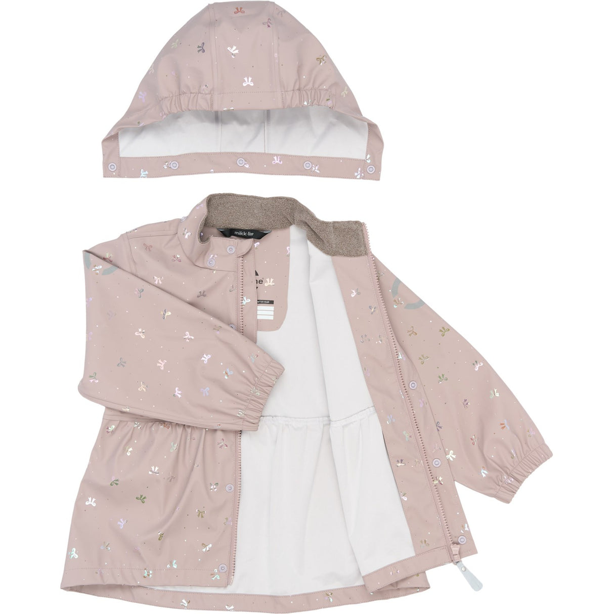 Mikk-Line Bow Foil AOP Pu Glitter Rain Sæt