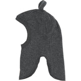 Mikk-Line Anthracite Melange Bomuld Fleece Elefanthue Med Ører