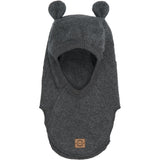Mikk-Line Anthracite Melange Bomuld Fleece Elefanthue Med Ører
