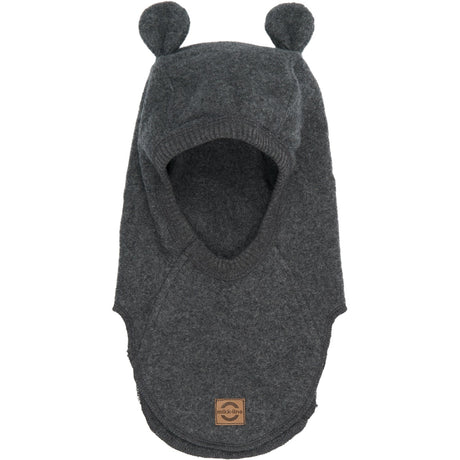 Mikk-Line Anthracite Melange Bomuld Fleece Elefanthue Med Ører