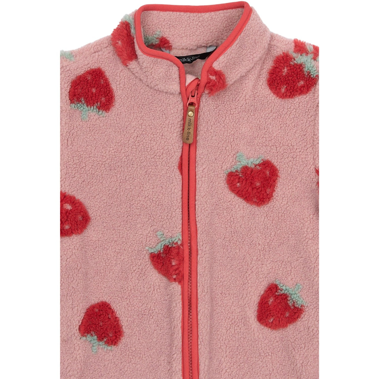 Mikk-Line Strawberry AOP Teddy Jakke 3D