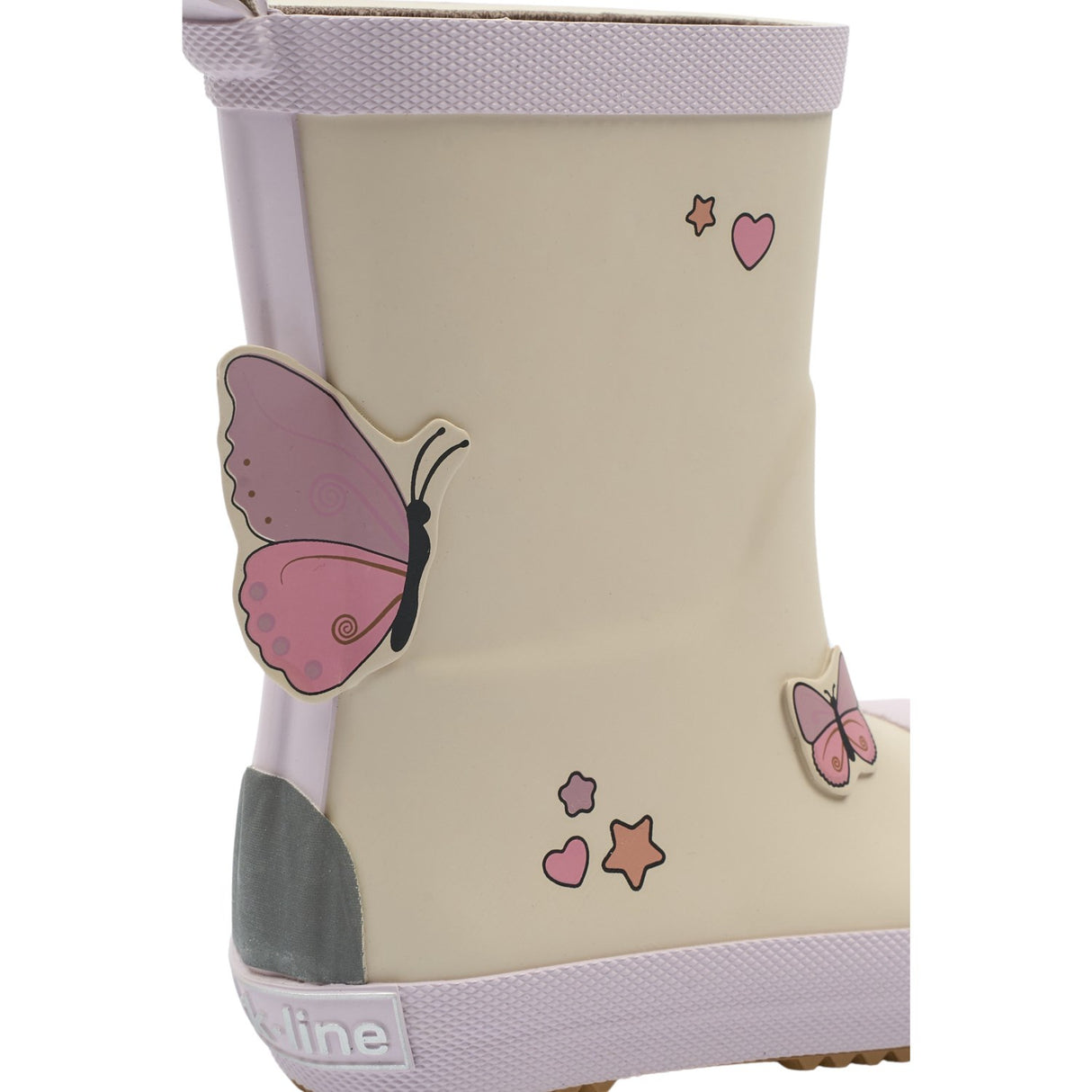 Mikk-Line Oyster Gray Gummistøvler Butterfly Barefoot