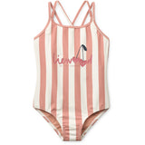 LIEWOOD Coral Blush / Creme De La Creme Stripe Suna Stripe Badeheldragt