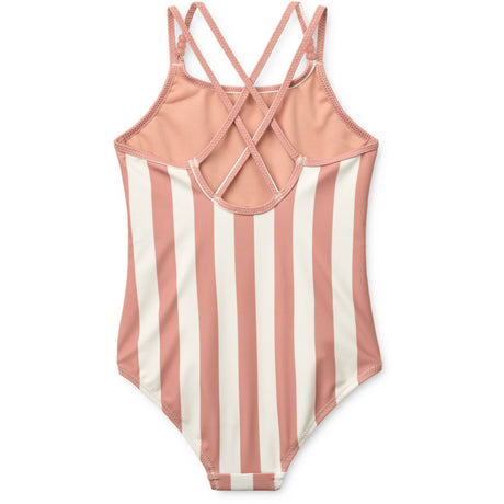 LIEWOOD Coral Blush / Creme De La Creme Stripe Suna Stripe Badeheldragt