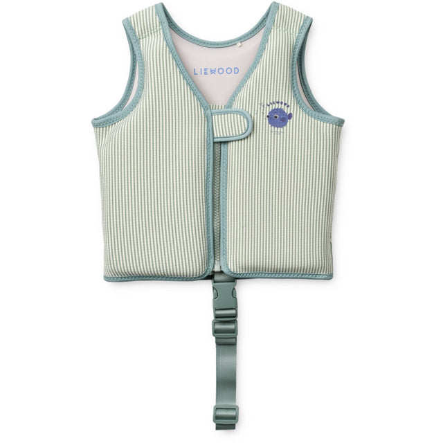 LIEWOOD Peppermint / Sandy Dove Seersucker Swim Vest