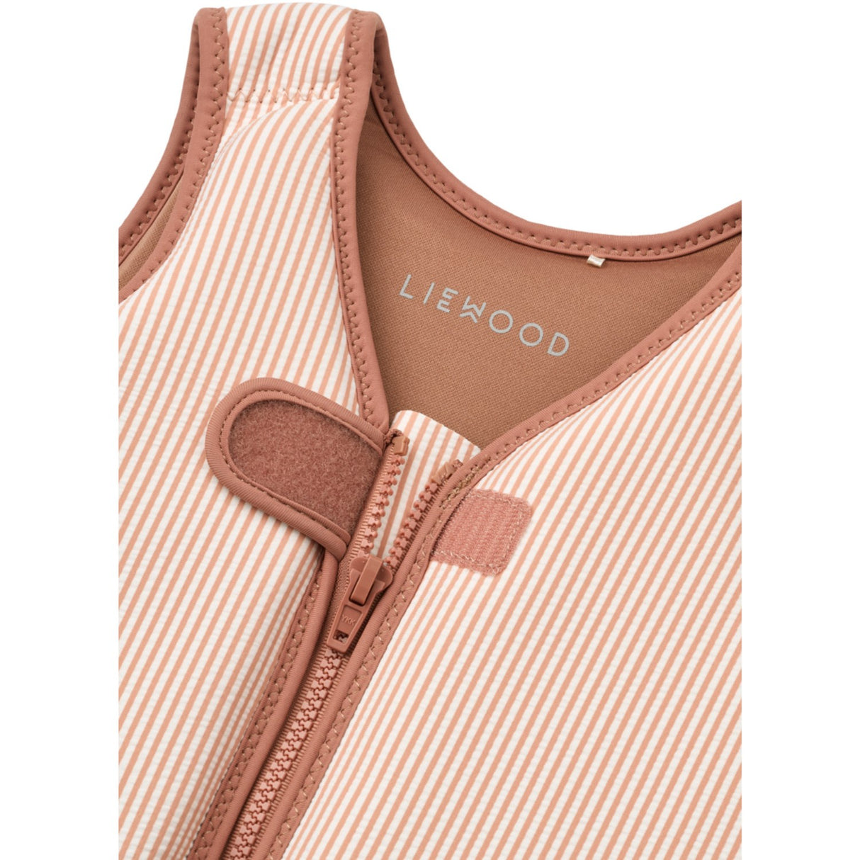 LIEWOOD Y/D Stripe Pale Tuscany / Creme De La Creme Dove Seersucker Swim Vest