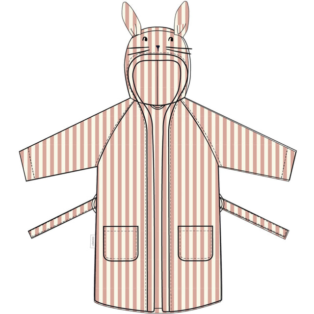 LIEWOOD Coral Blush / Creme De La Creme Stripe Lily  Badekåbe