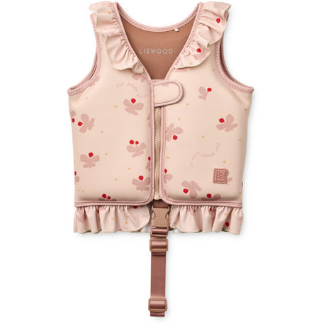 LIEWOOD Butterfly / Apple Blossom Dove Swim Vest W Flæse