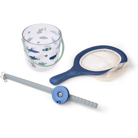 LIEWOOD Shark / Dove Blue Cora Crab Fishing Sæt  W Net