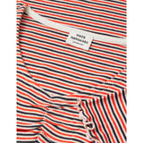 Mads Nørgaard Fiery Red/Vanilla Ice 2X2 Bomuld Stripe Tiki Tee