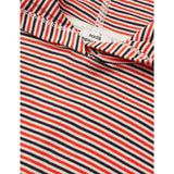Mads Nørgaard Fiery Red/Vanilla Ice 2X2 Bomuld Stripe Tally Hættetrøje