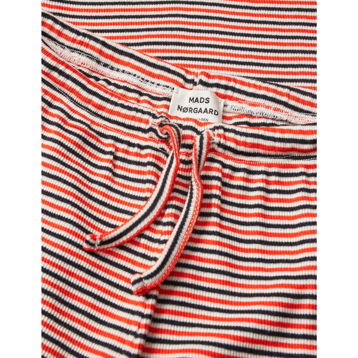 Mads Nørgaard Fiery Red/Vanilla Ice 2X2 Bomuld Stripe Verona Bukser