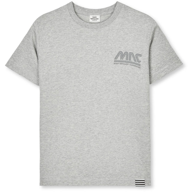 Mads Nørgaard Grey Melange Printed Tee Thorlino Logo Tee