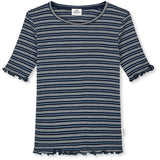 Mads Nørgaard Sky Captain/Vanilla Ice/Cashme 2X2 Bomuld Stripe Stripe Tuviana Tee