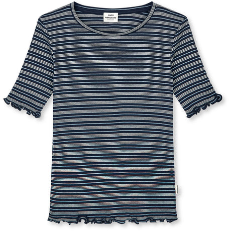 Mads Nørgaard Sky Captain/Vanilla Ice/Cashme 2X2 Bomuld Stripe Stripe Tuviana Tee