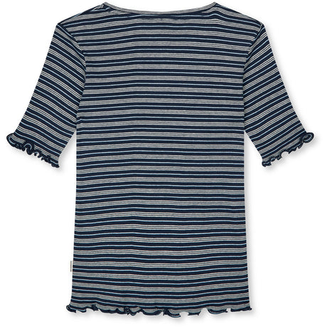 Mads Nørgaard Sky Captain/Vanilla Ice/Cashme 2X2 Bomuld Stripe Stripe Tuviana Tee