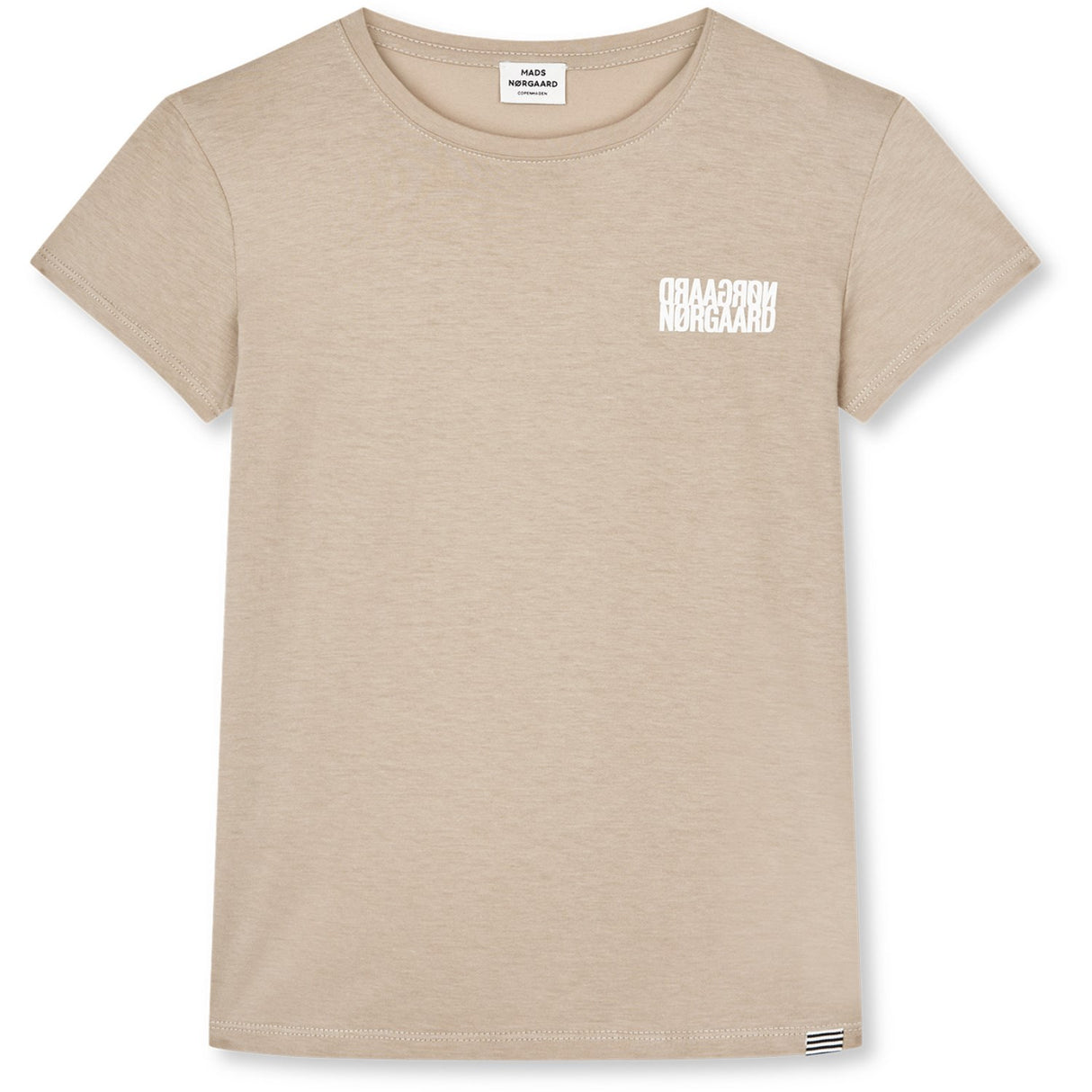 Mads Nørgaard Plaza Taupe Single Bomuld Tuvina Mini Spejl Tee